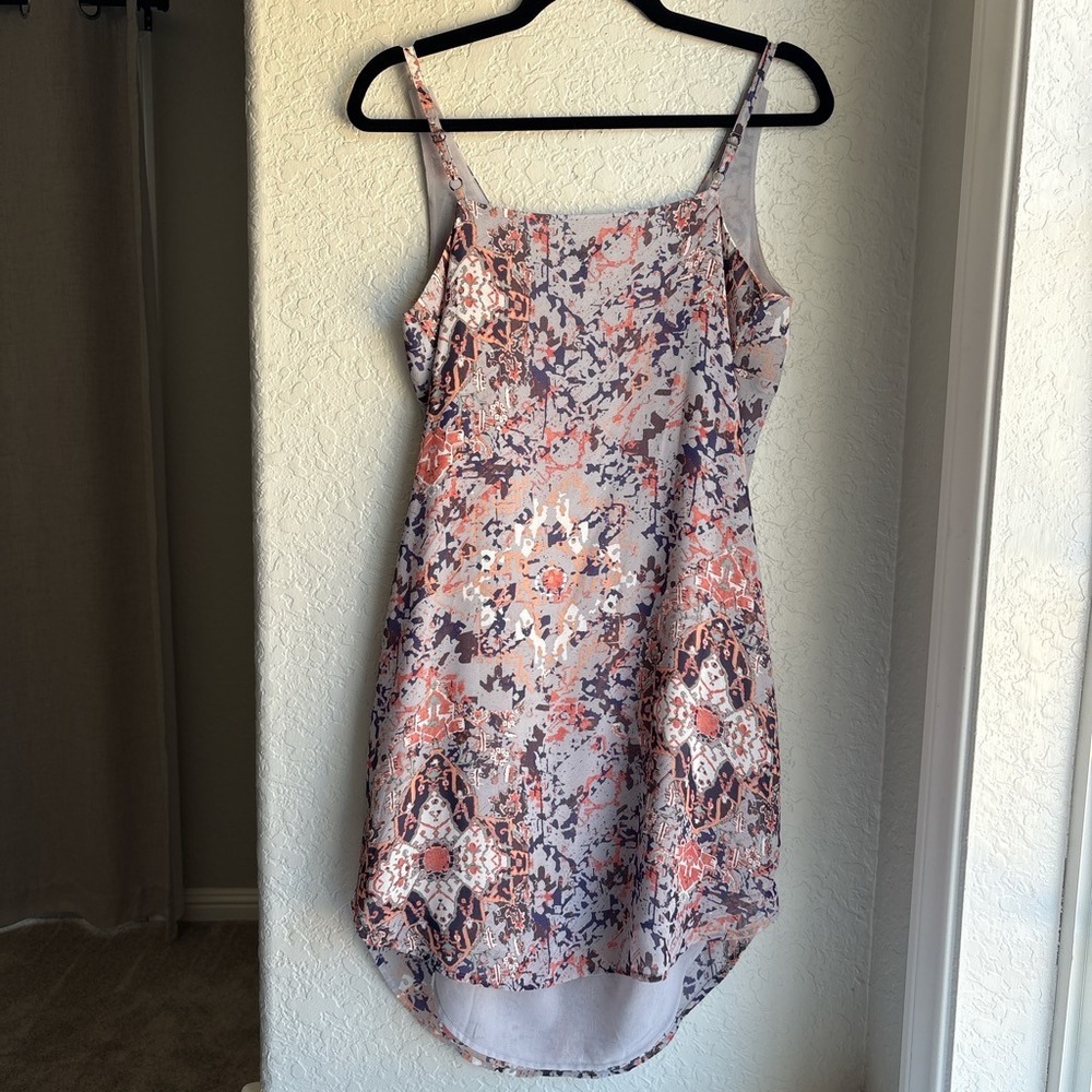Cabi Womens XS Sleeveless Dress Fresco Slip Multi-Color V-Neck Pockets Boho - Picture 4 of 8